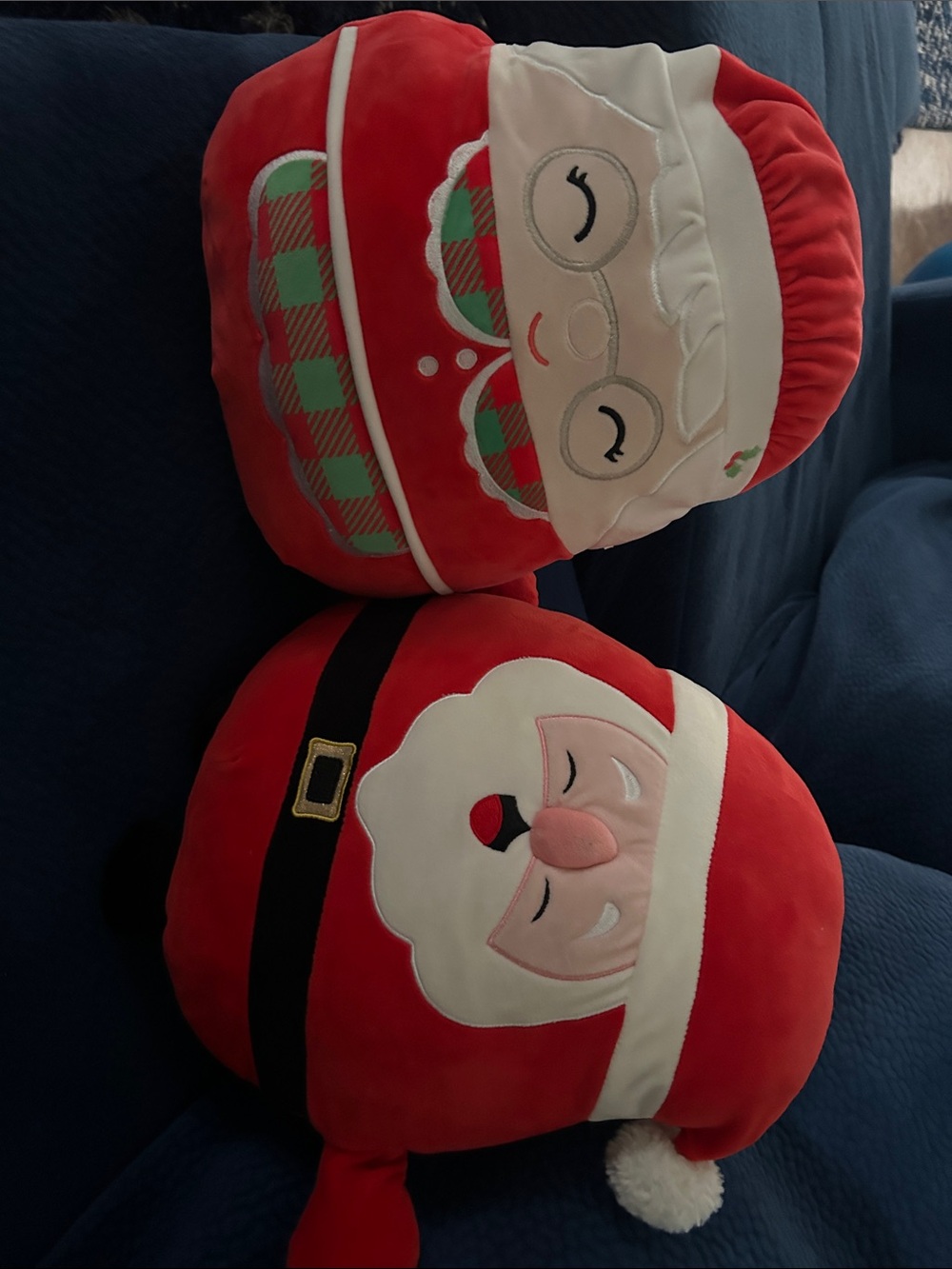 Holiday Santa Plush Decorative Pillow - Red and White